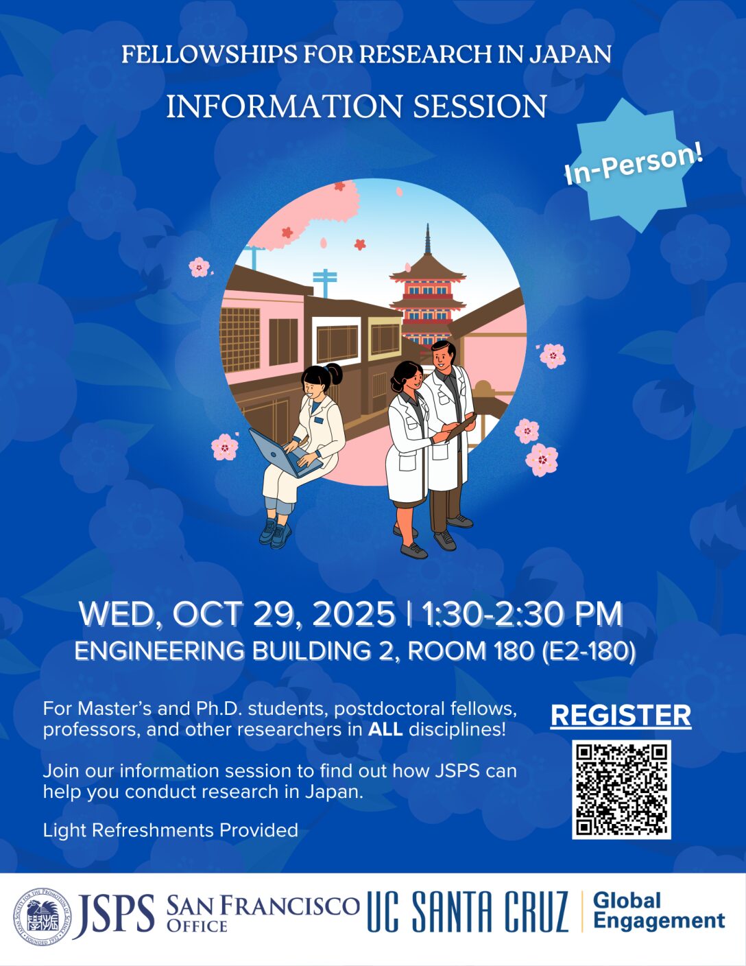 In-person Info Session – Japan Research Fellowships (JSPS)