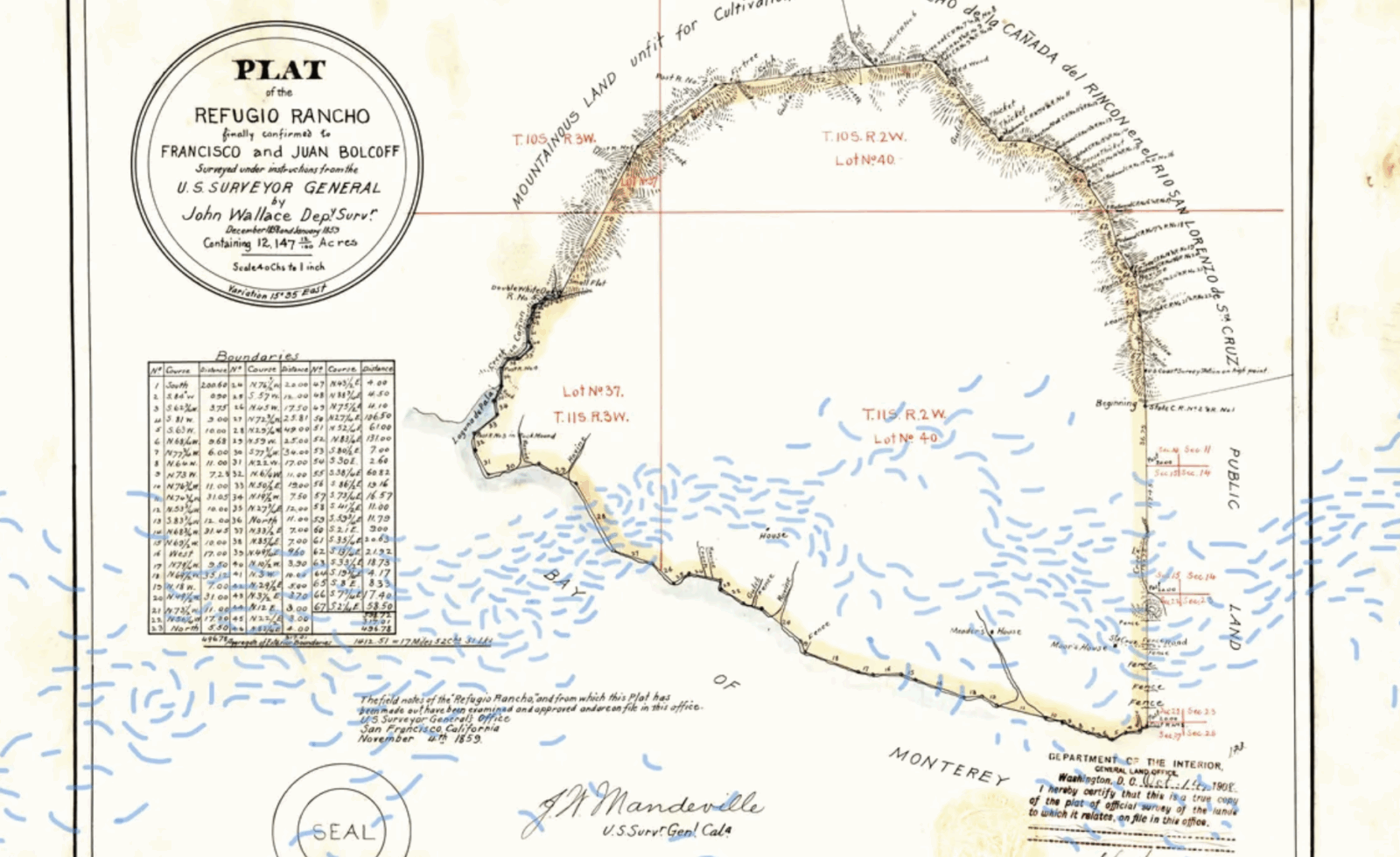 map of refugio rancho