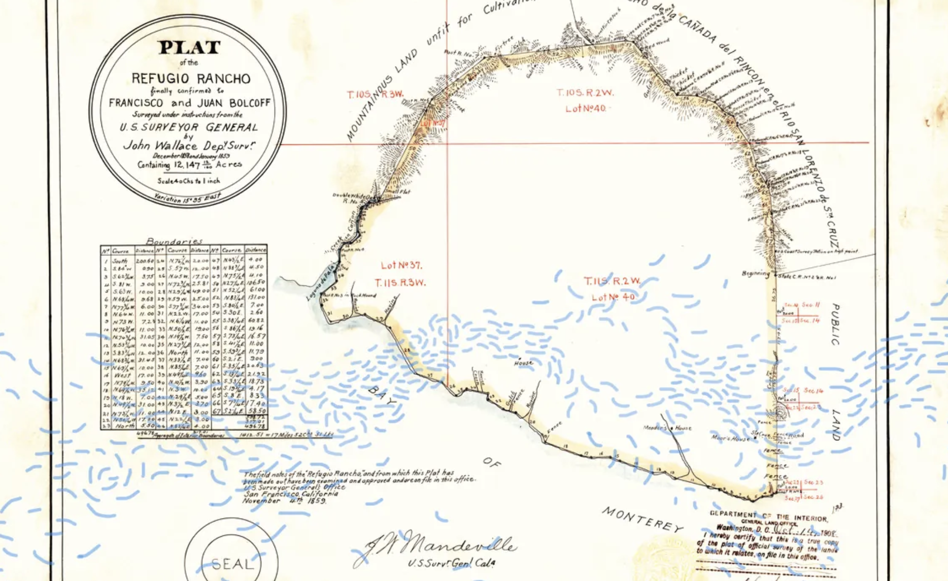 map of refugio rancho