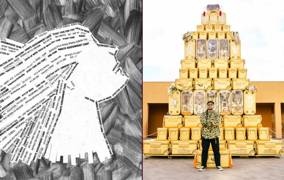 pyramid made from ice coolers